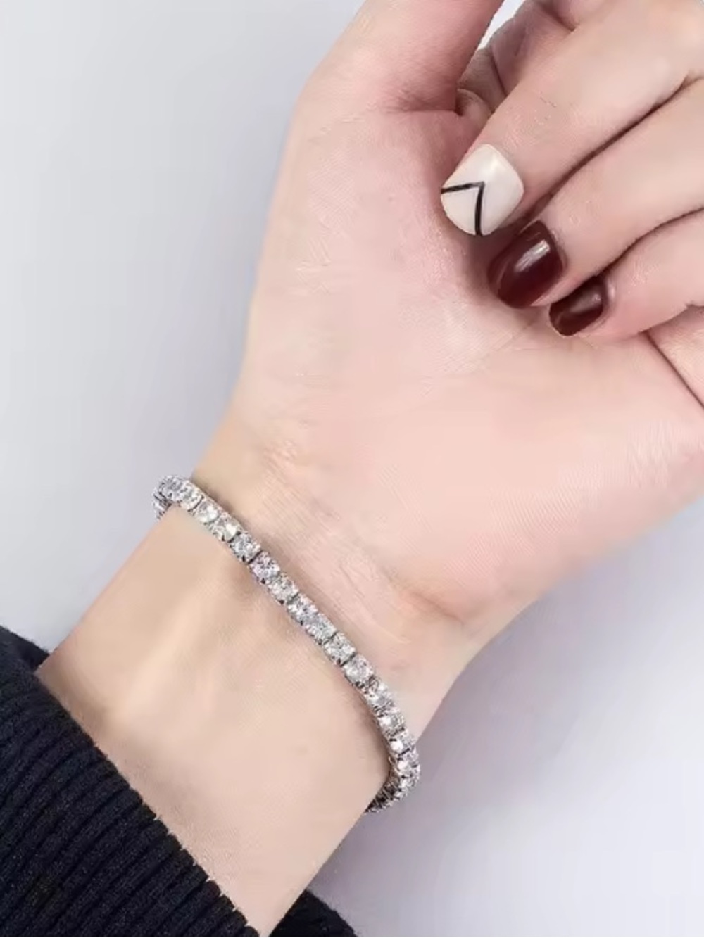 Sterling silver  Tennis Bracelet - Elegant Women's Jewelry
